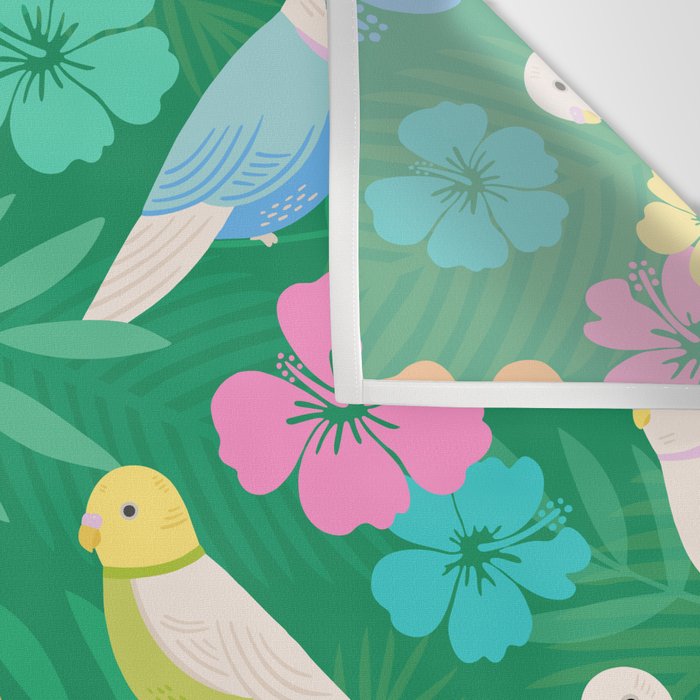 Parakeet Paradise Wall Tapestry Gallery Image 3
