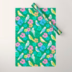 Parakeet Paradise Wrapping Paper Gallery Image 1