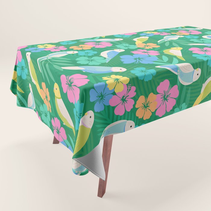 Parakeet Paradise Tablecloth Gallery Image 1