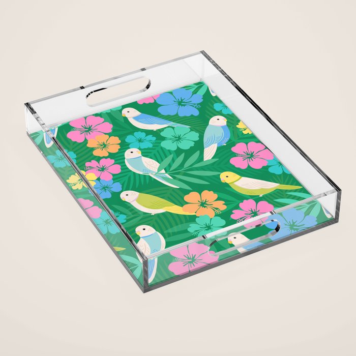 Parakeet Paradise Acrylic Tray Gallery Image 1