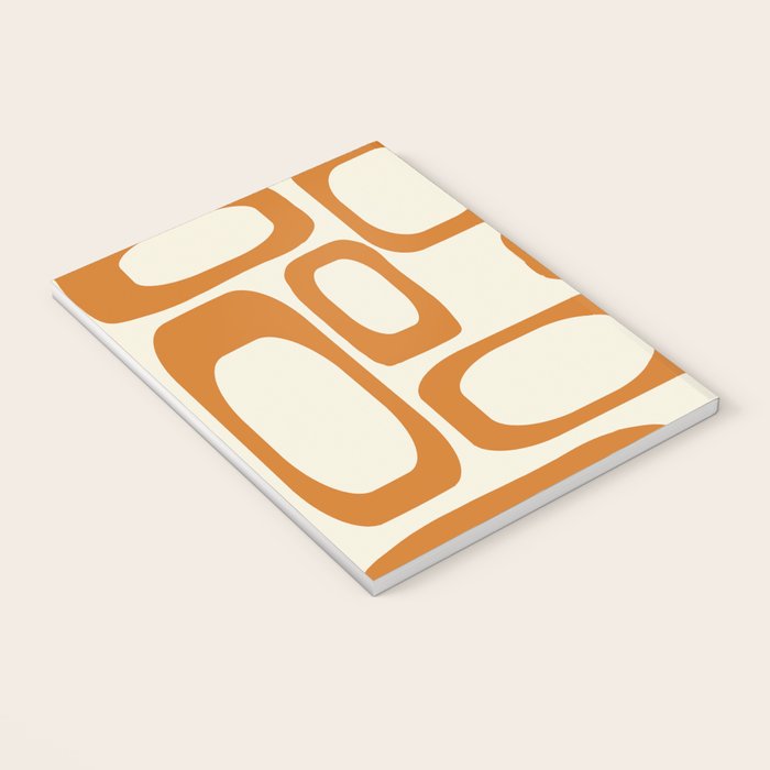 Mid Century Modern Shapes 1970s Orange #society6 #buyart  Notebook Gallery Image 3