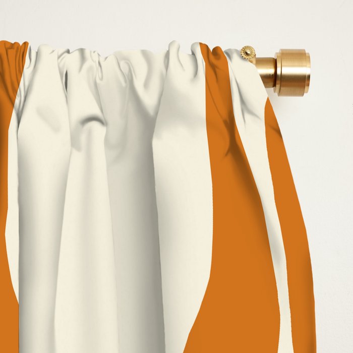 Mid Century Modern Shapes 1970s Orange #society6 #buyart  Window Curtain Gallery Image 2