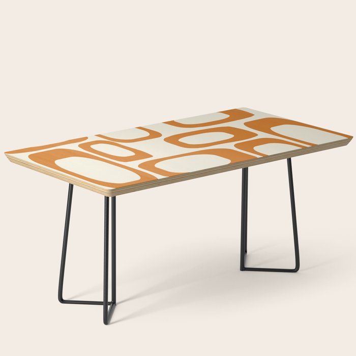 Mid Century Modern Shapes 1970s Orange #society6 #buyart  Coffee Table Gallery Image 1