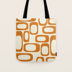 Mid Century Modern Shapes 1970s Orange #society6 #buyart  Tote Bag Gallery Image 1