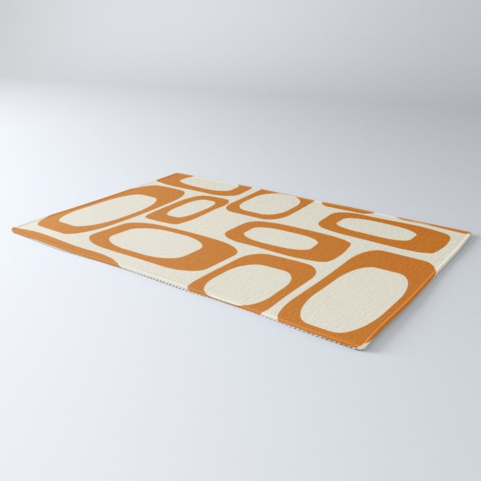 Mid Century Modern Shapes 1970s Orange #society6 #buyart  Rug Gallery Image 3