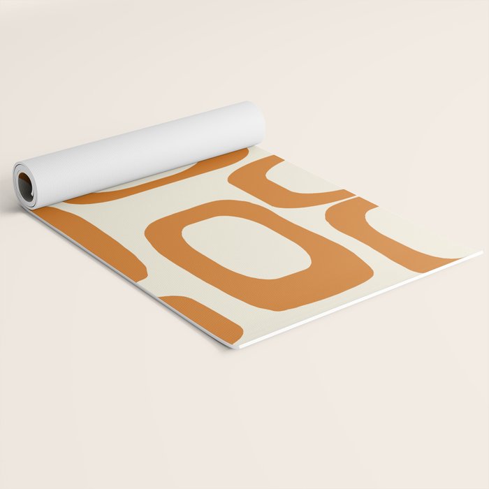 Mid Century Modern Shapes 1970s Orange #society6 #buyart  Yoga Mat Gallery Image 2
