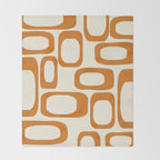 Mid Century Modern Shapes 1970s Orange #society6 #buyart  Throw Blanket Gallery Image 2