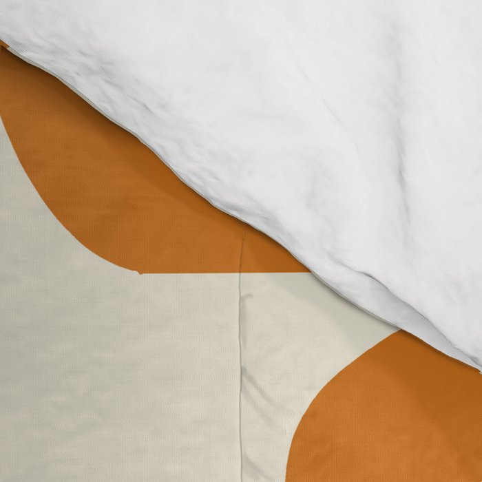 Mid Century Modern Shapes 1970s Orange #society6 #buyart  Comforter Gallery Image 4