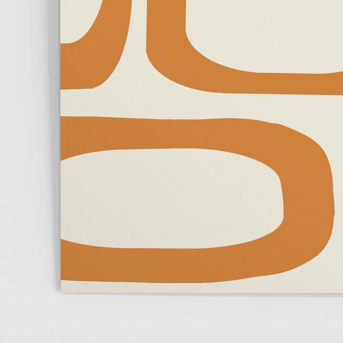 Mid Century Modern Shapes 1970s Orange #society6 #buyart  Poster Gallery Image 3