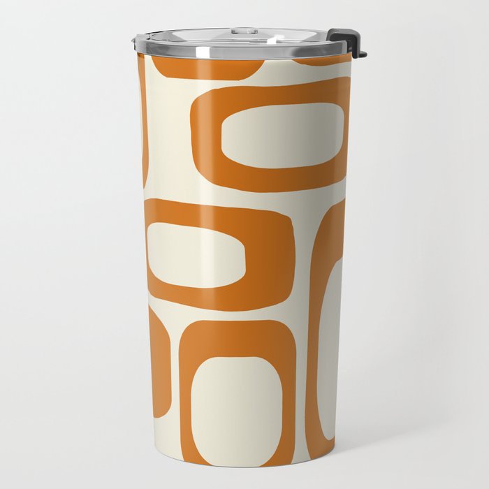Mid Century Modern Shapes 1970s Orange #society6 #buyart  Travel Mug Gallery Image 2