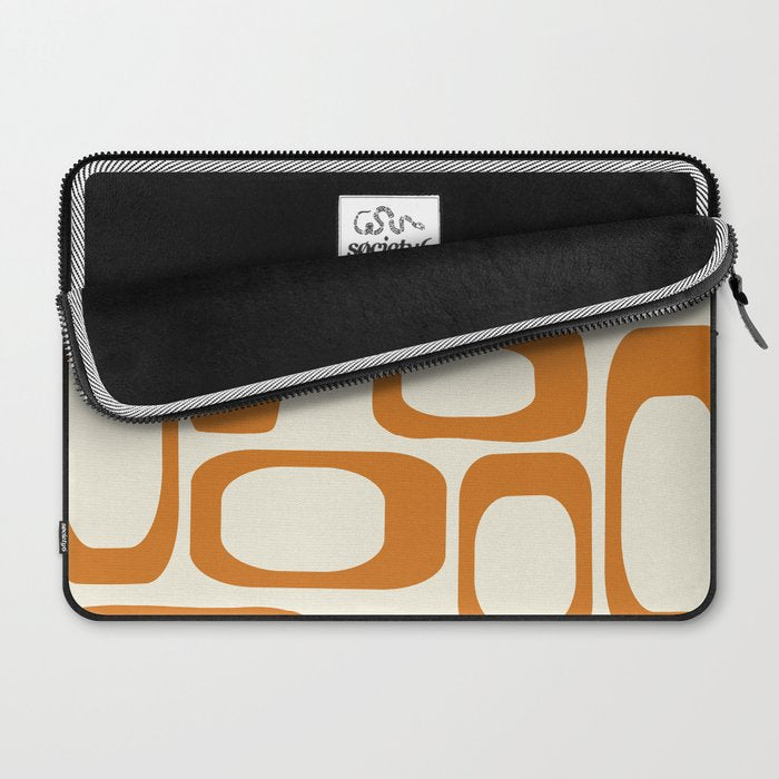 Mid Century Modern Shapes 1970s Orange #society6 #buyart  Laptop Sleeve Gallery Image 2