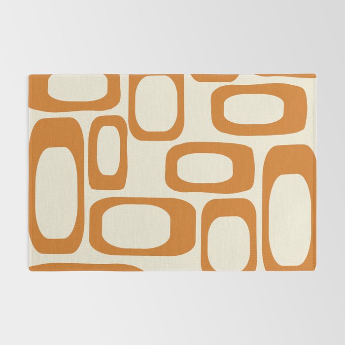 Mid Century Modern Shapes 1970s Orange #society6 #buyart  Rug Gallery Image 2