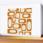 Mid Century Modern Shapes 1970s Orange #society6 #buyart  Wall Mural Gallery Image 2
