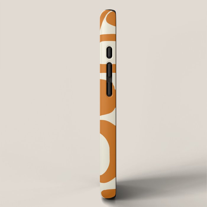 Mid Century Modern Shapes 1970s Orange #society6 #buyart  iPhone Case Gallery Image 2