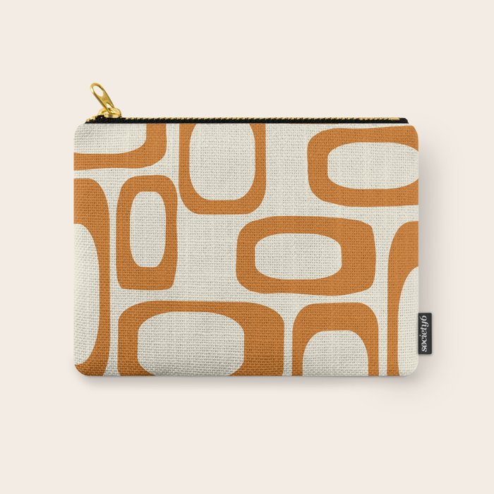 Mid Century Modern Shapes 1970s Orange #society6 #buyart  Carry All Pouch Gallery Image 1
