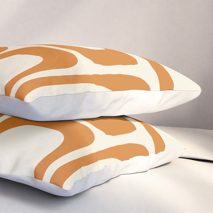 Mid Century Modern Shapes 1970s Orange #society6 #buyart  Pillow Sham Gallery Image 3