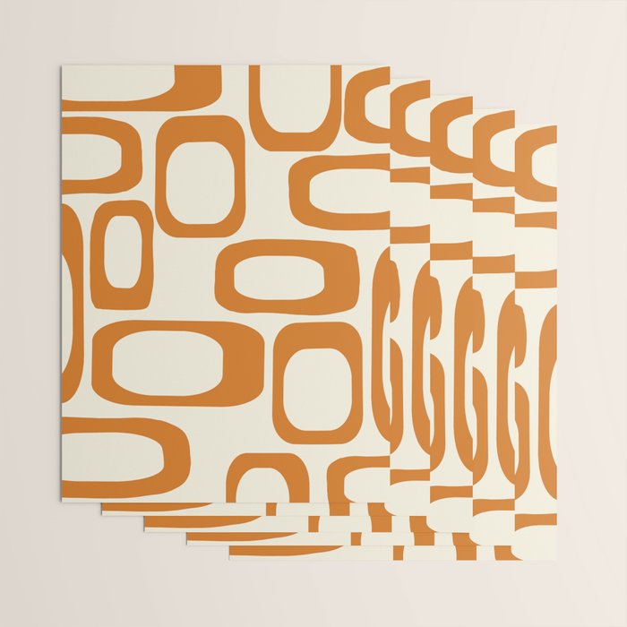 Mid Century Modern Shapes 1970s Orange #society6 #buyart  Wrapping Paper Gallery Image 3