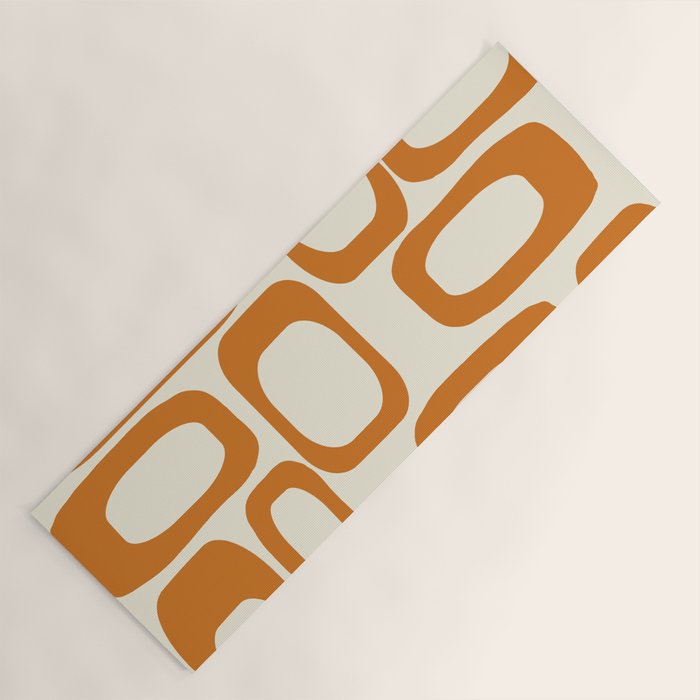 Mid Century Modern Shapes 1970s Orange #society6 #buyart  Yoga Mat Gallery Image 1