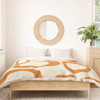 Mid Century Modern Shapes 1970s Orange #society6 #buyart  Duvet Cover Gallery Image 3
