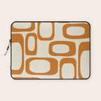 Mid Century Modern Shapes 1970s Orange #society6 #buyart  Laptop Sleeve Gallery Image 1