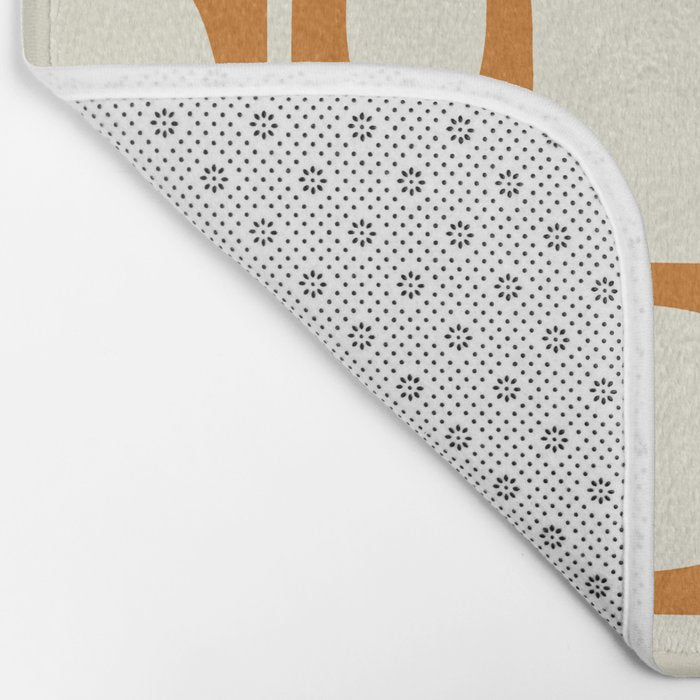 Mid Century Modern Shapes 1970s Orange #society6 #buyart  Bath Mat Gallery Image 2