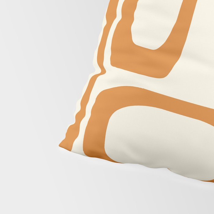 Mid Century Modern Shapes 1970s Orange #society6 #buyart  Pillow Sham Gallery Image 4