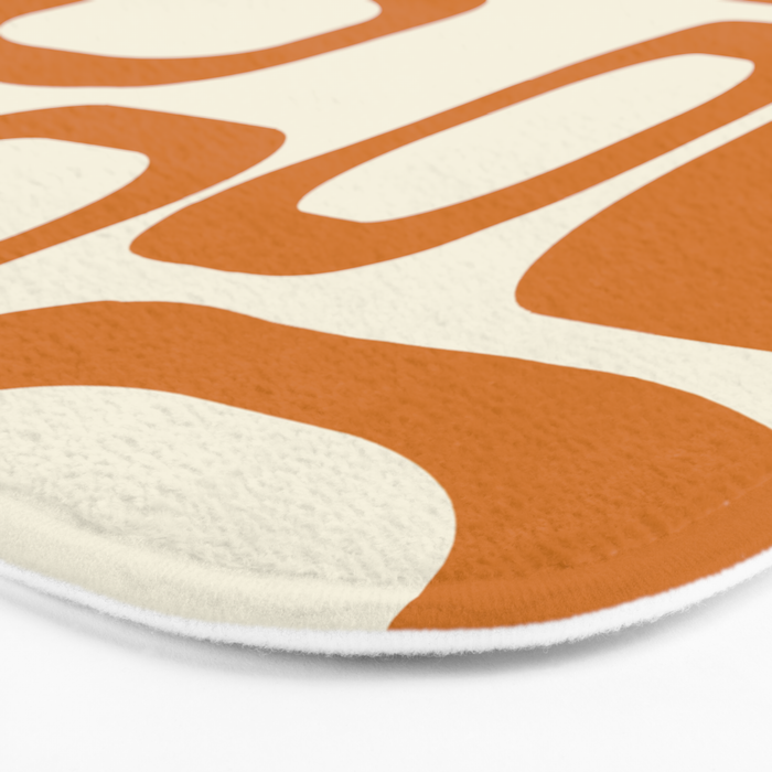 Mid Century Modern Shapes 1970s Orange #society6 #buyart  Bath Mat Gallery Image 3