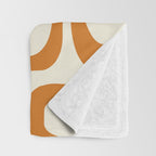 Mid Century Modern Shapes 1970s Orange #society6 #buyart  Throw Blanket Gallery Image 3