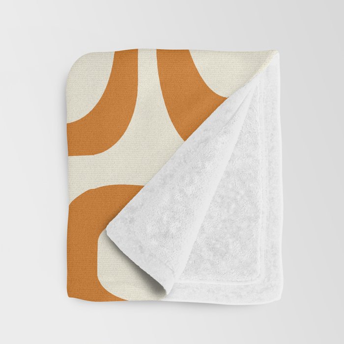 Mid Century Modern Shapes 1970s Orange #society6 #buyart  Throw Blanket Gallery Image 3