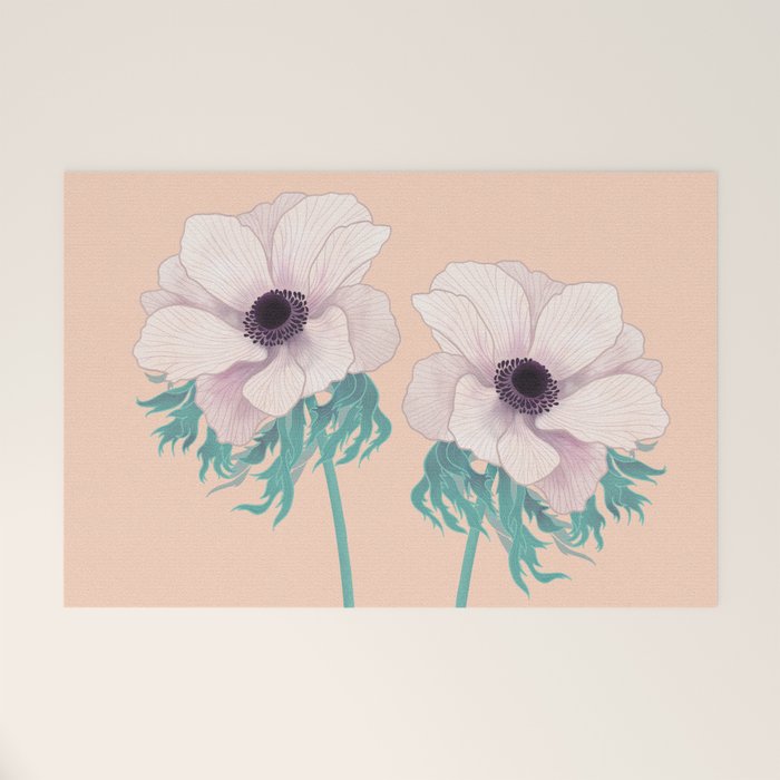 Anemone Flower Welcome Mat Gallery Image 1