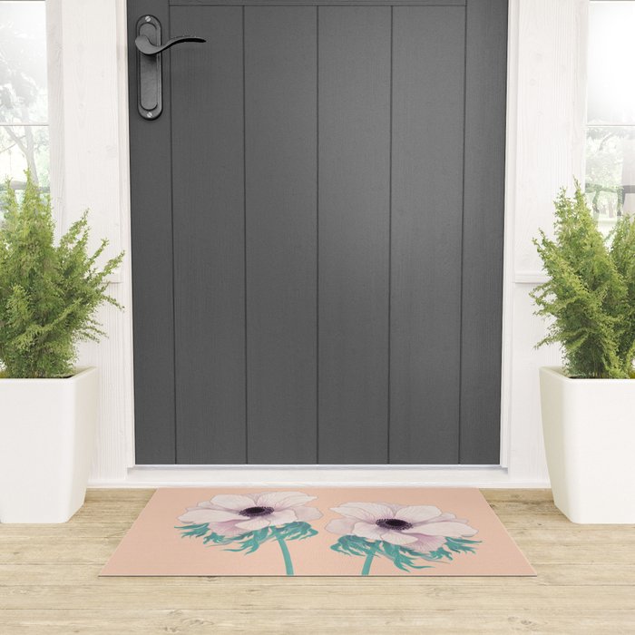 Anemone Flower Welcome Mat Gallery Image 3