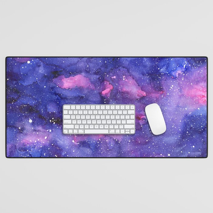 Galaxy Pattern Watercolor Desk Mat Gallery Image 1