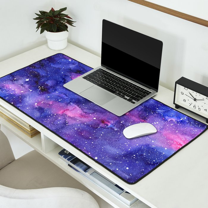 Galaxy Pattern Watercolor Desk Mat Gallery Image 2