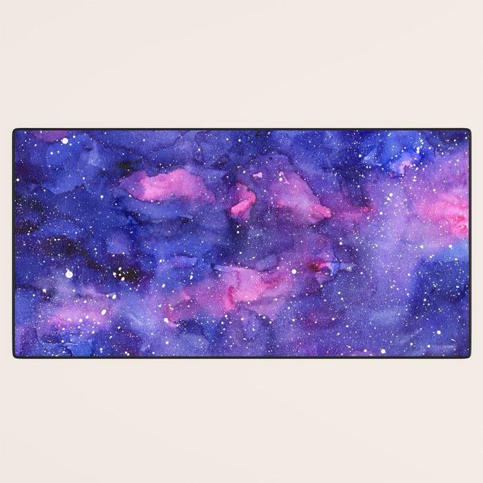 Galaxy Pattern Watercolor Desk Mat Gallery Image 3