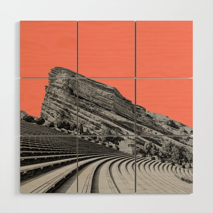 Red Rocks Wood Wall Art Gallery Image 1