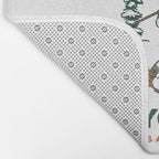 Jackson Hole Wyoming: Pants Are For Tourists. Cool, Retro Girl Skiing Art Bath Mat Gallery Image 2