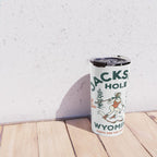 Jackson Hole Wyoming: Pants Are For Tourists. Cool, Retro Girl Skiing Art Travel Mug Gallery Image 4