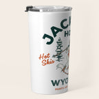 Jackson Hole Wyoming: Pants Are For Tourists. Cool, Retro Girl Skiing Art Travel Mug Gallery Image 3