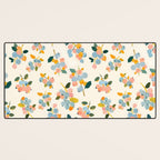 Blueberries Pattern - Pastel Watercolor Berries on Cream Background Desk Mat Gallery Image 3