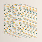 Blueberries Pattern - Pastel Watercolor Berries on Cream Background Wrapping Paper Gallery Image 3