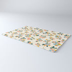 Blueberries Pattern - Pastel Watercolor Berries on Cream Background Rug Gallery Image 3