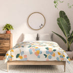 Blueberries Pattern - Pastel Watercolor Berries on Cream Background Comforter Gallery Image 3