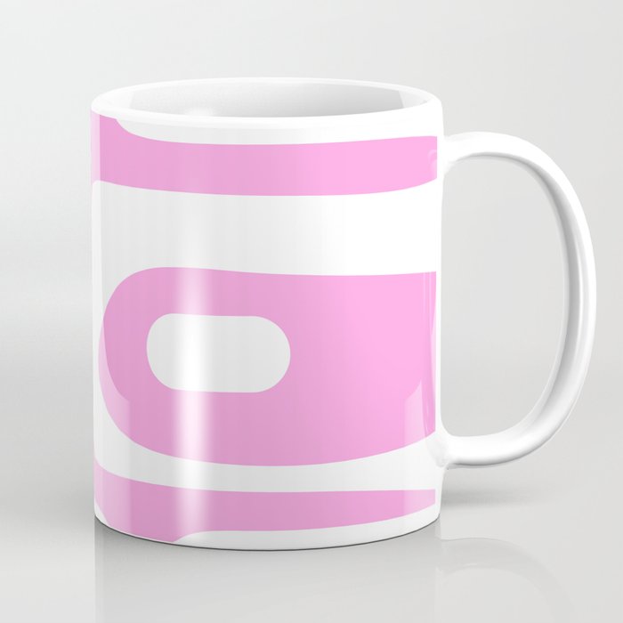 Pink Mid Century Modern Piquet Minimal Abstract Coffee Mug Gallery Image 1