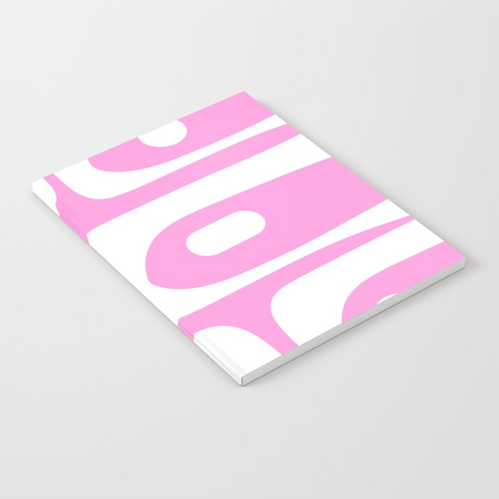 Pink Mid Century Modern Piquet Minimal Abstract Notebook Gallery Image 1