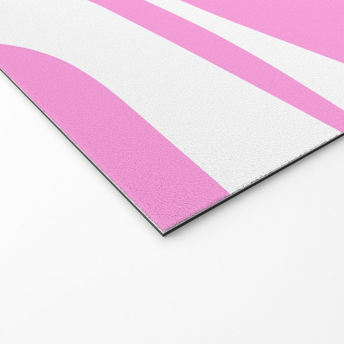 Pink Mid Century Modern Piquet Minimal Abstract Welcome Mat Gallery Image 2