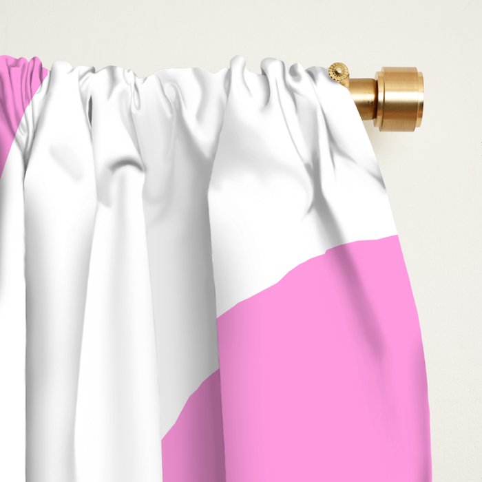 Pink Mid Century Modern Piquet Minimal Abstract Window Curtain Gallery Image 2