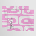 Pink Mid Century Modern Piquet Minimal Abstract Placemat Gallery Image 1