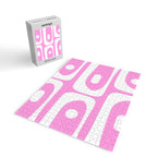 Pink Mid Century Modern Piquet Minimal Abstract Jigsaw Puzzle Gallery Image 2