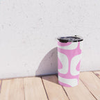 Pink Mid Century Modern Piquet Minimal Abstract Travel Mug Gallery Image 4