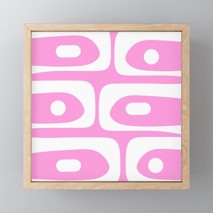 Pink Mid Century Modern Piquet Minimal Abstract Mini Art Print Gallery Image 1